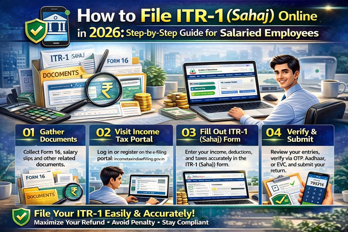 How to File ITR-1 (Sahaj) Online in 2026: Step-by-Step Guide for Salaried Employees