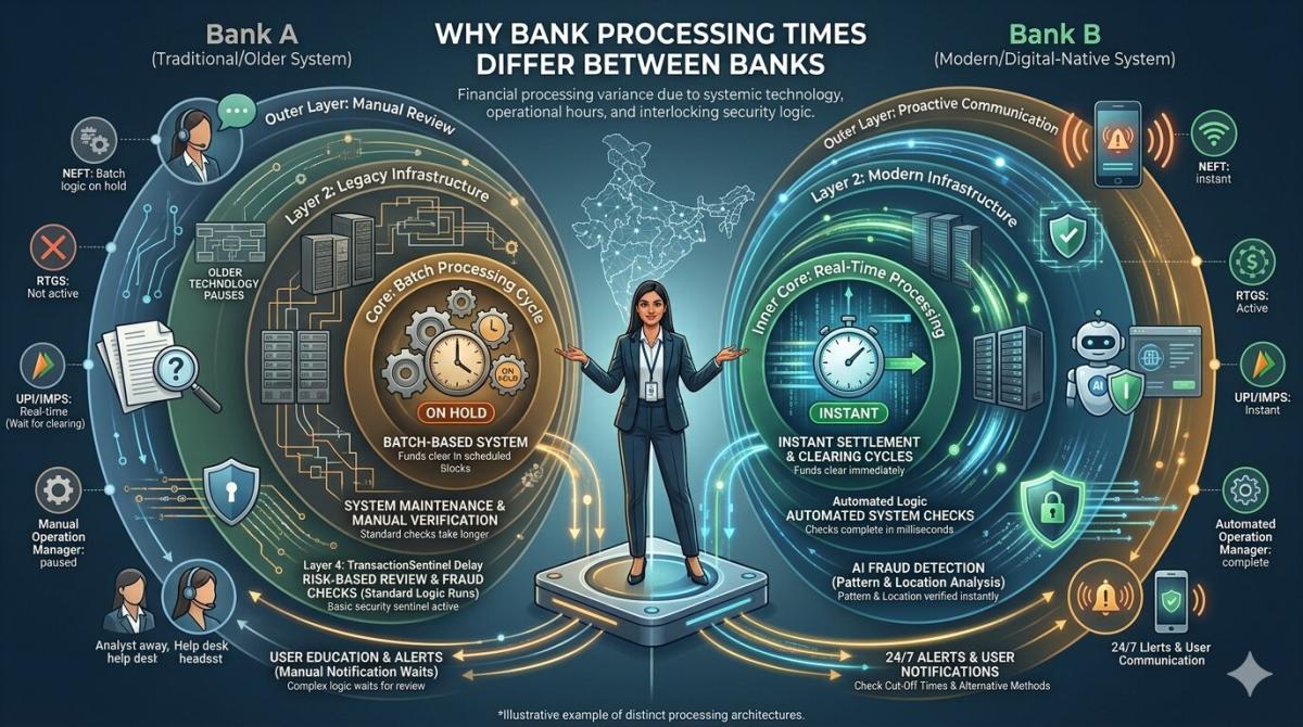 Why Bank Processing Times Differ Between Banks