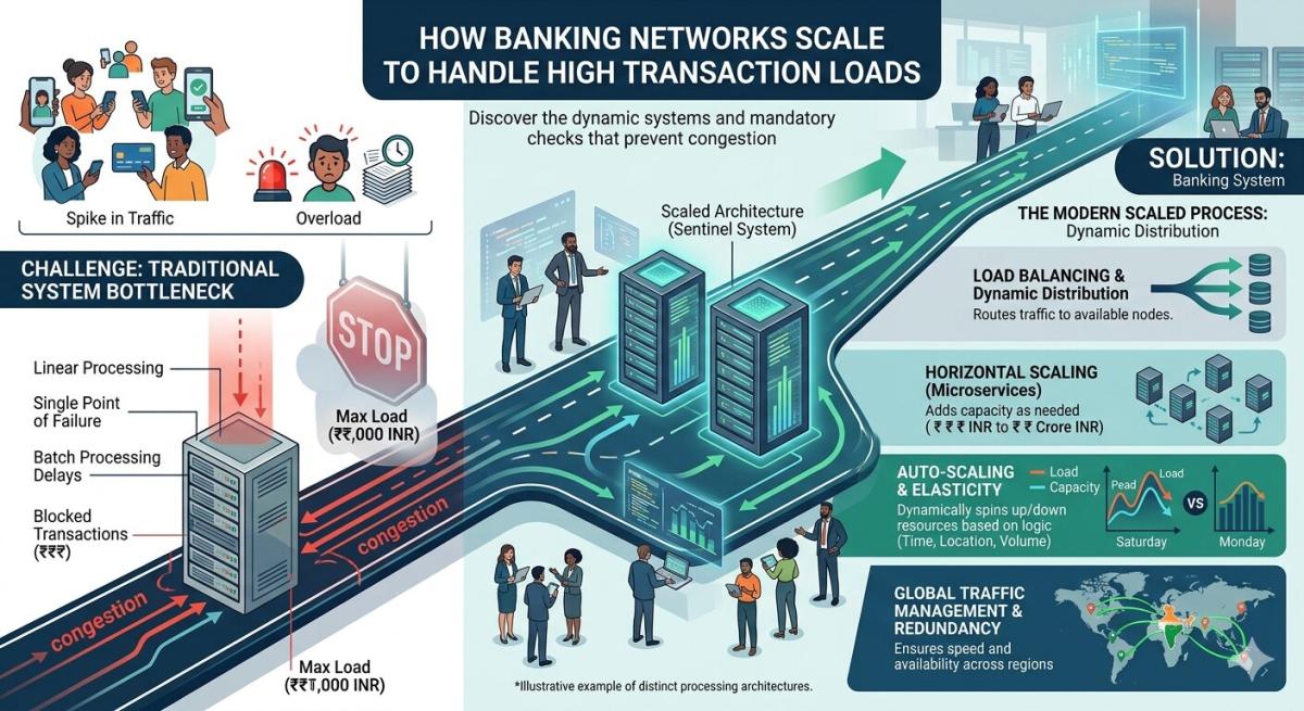 How Banking Networks Scale to Handle High Transaction Loads