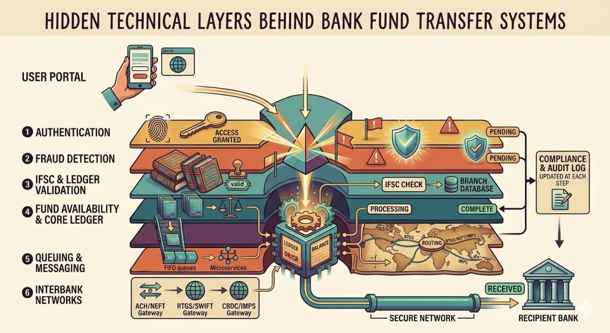 Hidden Technical Layers Behind Bank Fund Transfer Systems