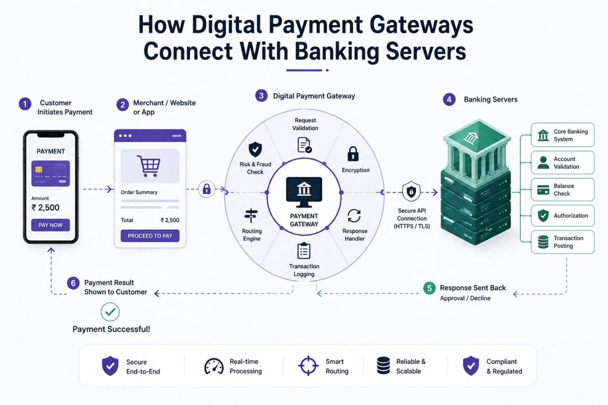 How Digital Payment Gateways Connect With Banking Servers