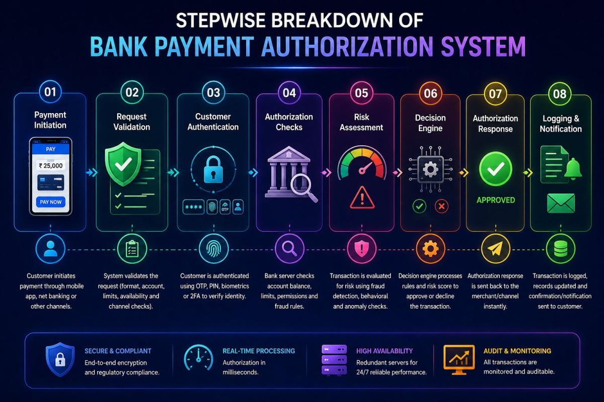 Stepwise Breakdown of Bank Payment Authorization System