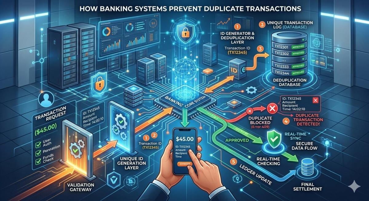How Banking Systems Prevent Duplicate Transactions