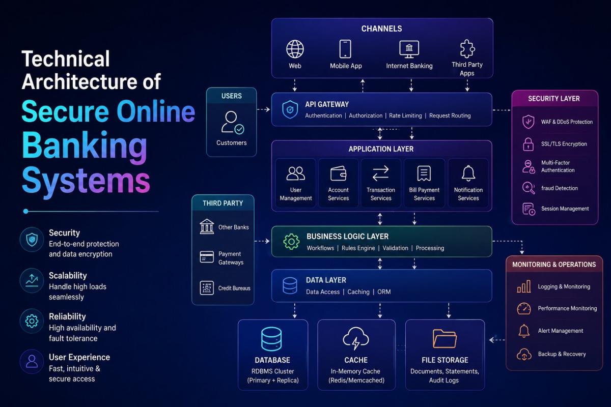 Technical Architecture of Secure Online Banking Systems