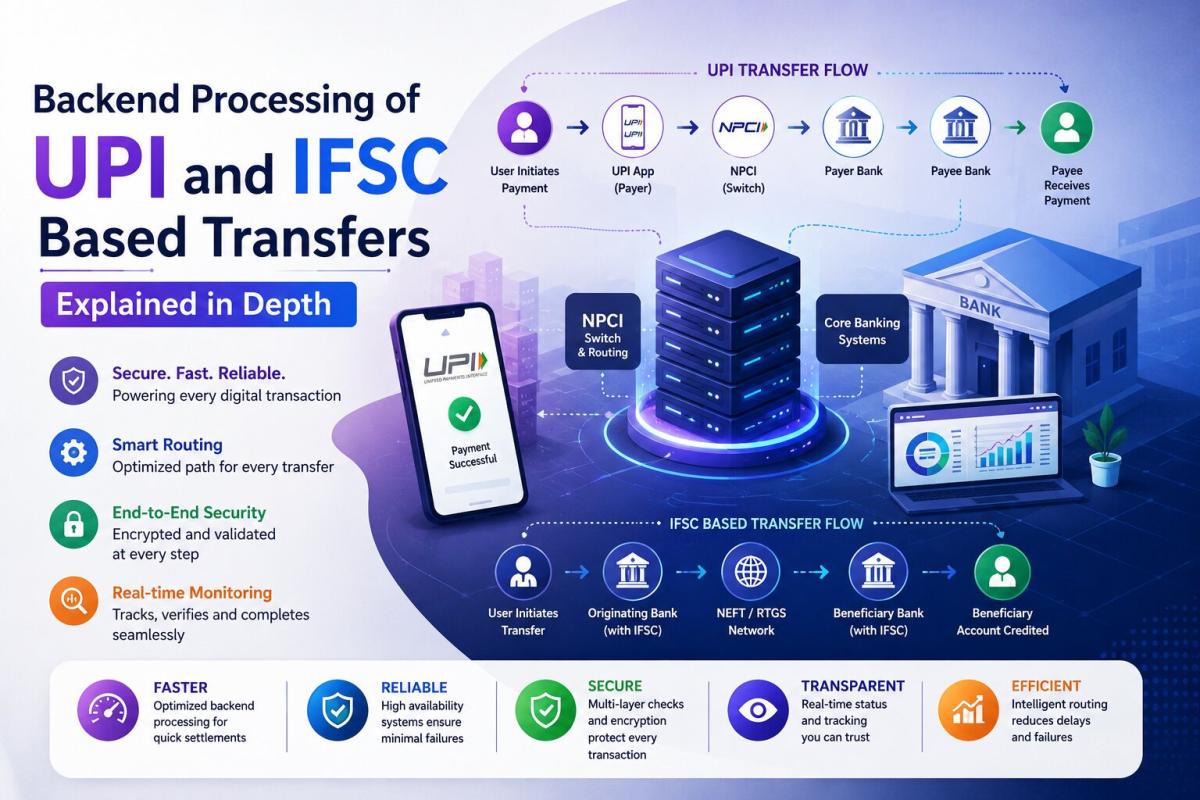 Backend Processing of UPI and IFSC Based Transfers Explained in Depth