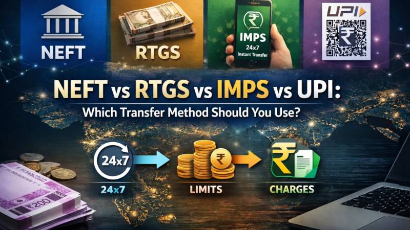 NEFT vs RTGS vs IMPS vs UPI: Which Transfer Method Should You Use?
