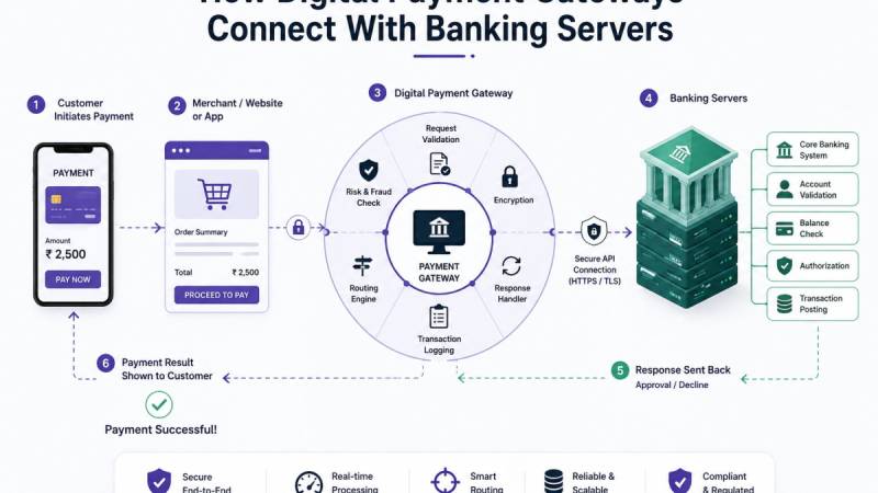 How Digital Payment Gateways Connect With Banking Servers