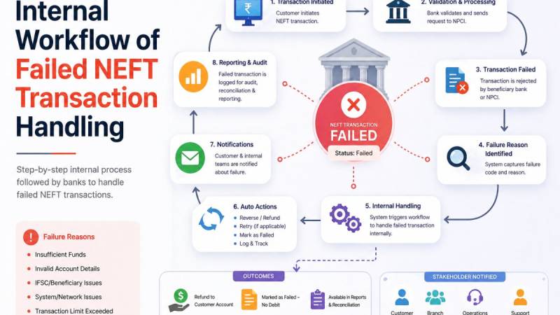 Internal Workflow of Failed NEFT Transaction Handling
