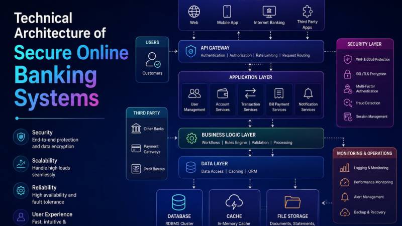 Technical Architecture of Secure Online Banking Systems
