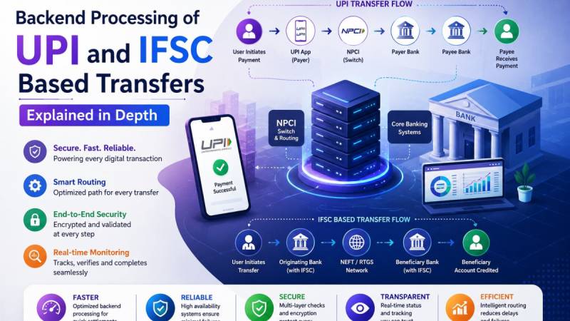 Backend Processing of UPI and IFSC Based Transfers Explained in Depth