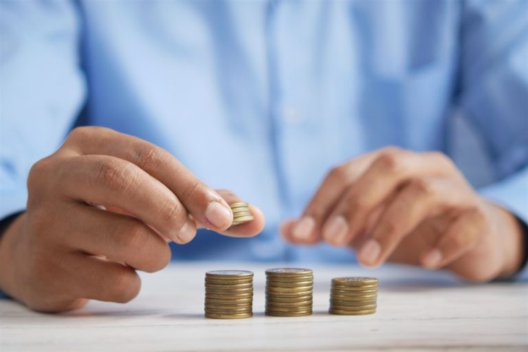 Bank vault savings and fixed deposit investment finance planning with gold coins
